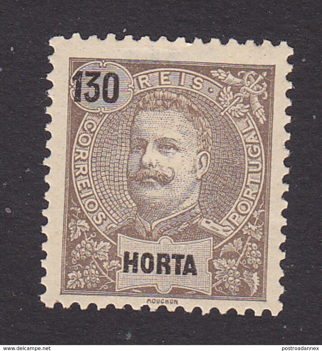 Horta, Scott #30, Mint Hinged, King Carlos, Issued 1897 - Horta