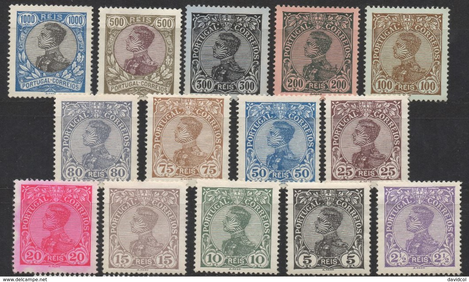 Q434- PORTUGAL. 1910. SC#: 156-169 - MNG - KING MANUEL II-  SCV: US$ 84.00 - Ponta Delgada