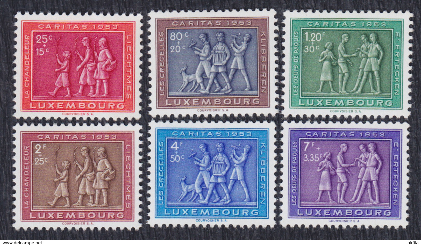 Luxembourg 1953 Tradition, MNH (**) Michel 517-522 - Unused Stamps