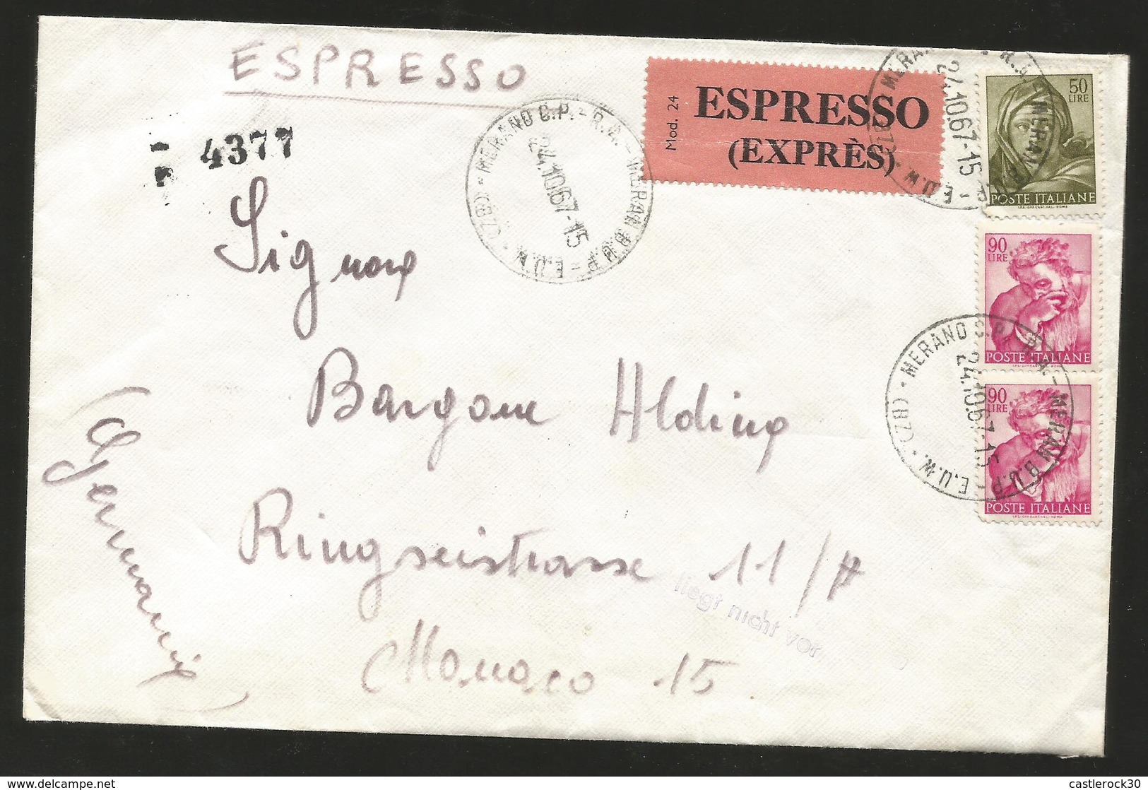 M) 1967 ITALY, EXPRESS, ILLUSTRIOUS PEOPLE, CIRCULATED  WITHIN ITALY. - Unclassified