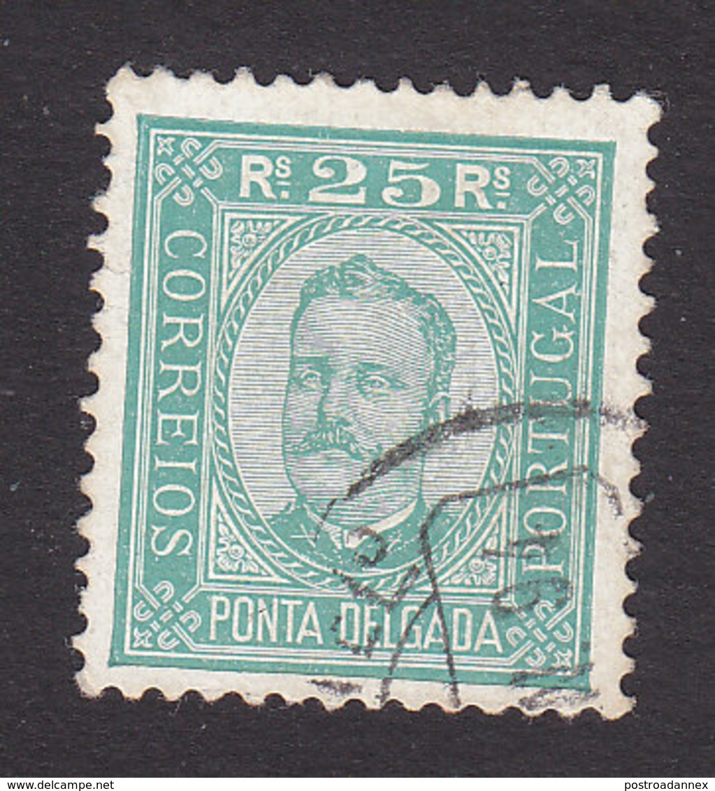 Ponta Delgada, Scott #5, Used, King Carlos, Issued 1892 - Ponta Delgada