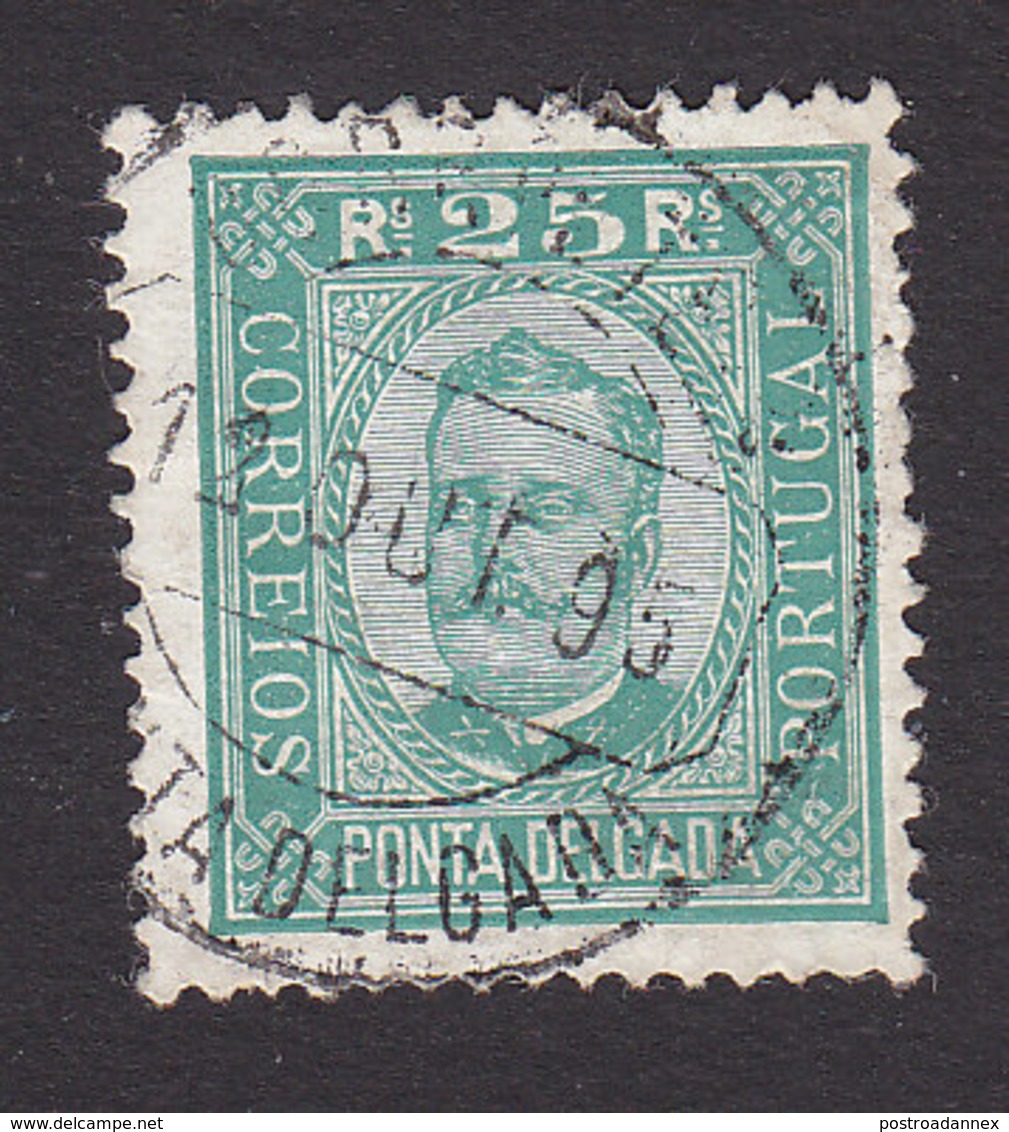 Ponta Delgada, Scott #5a, Used, King Carlos, Issued 1892 - Ponta Delgada