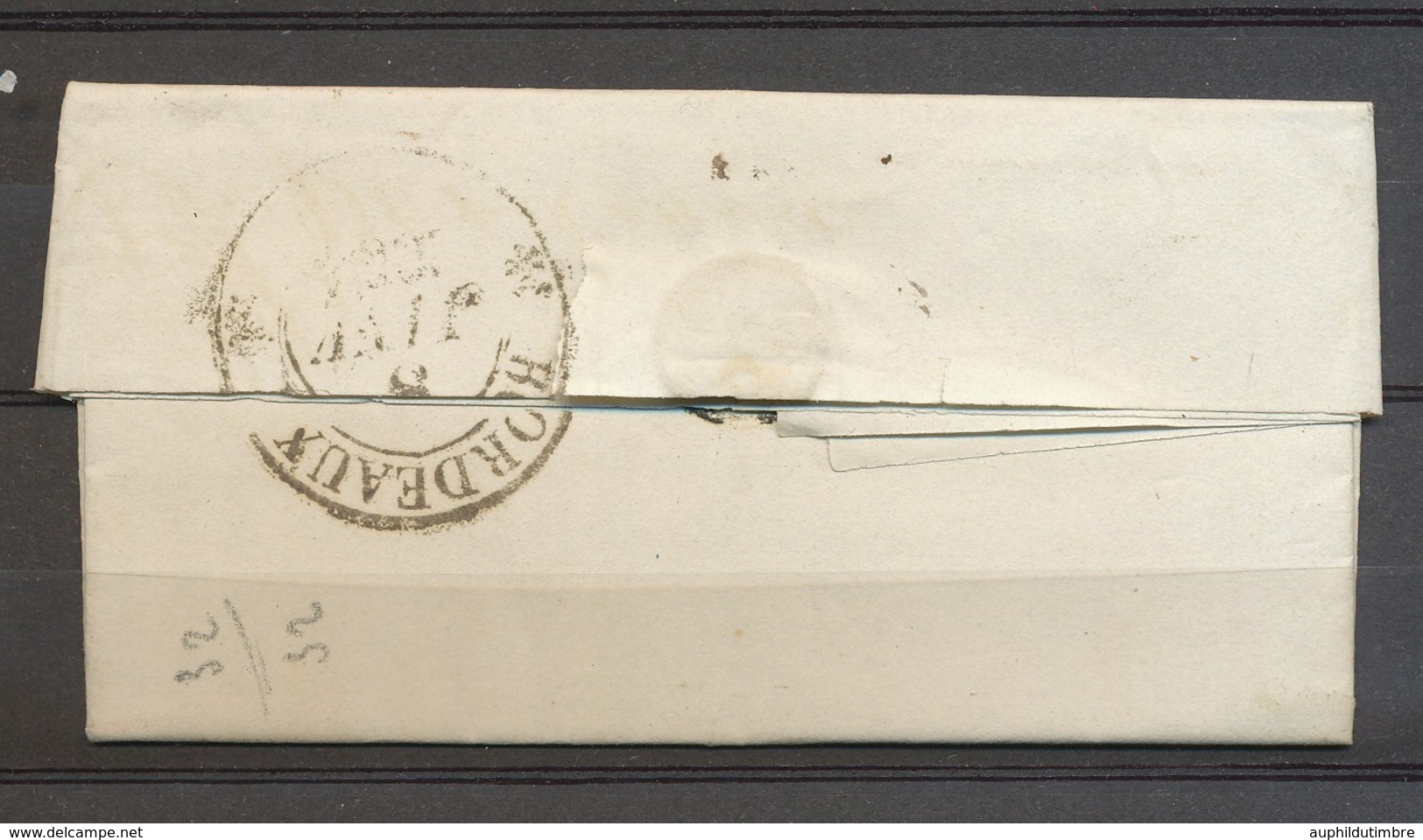 1834 Lettre CAD Type 12 1 Fleuron PAUILLAC (32) GIRONDE Superbe X3510 - 1801-1848: Précurseurs XIX