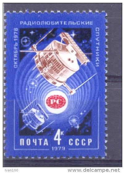 1979. USSR/Russia. Space, Launching Of "Radio" Satellites,, 1v, Mint/** - Unused Stamps