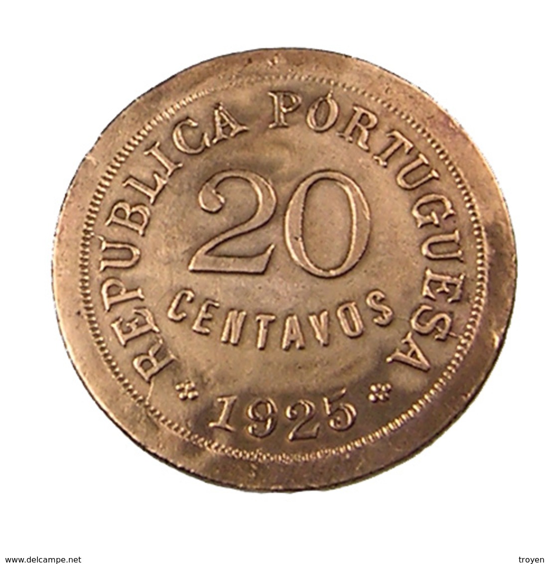 20 Centavos - Portugal - 1925 -  Bronze  - TB - - Portugal