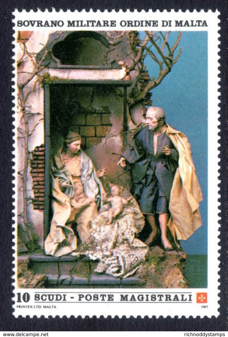 Sovereign Military Order Of Malta 1985 Christmas. Eighteenth-century Neapolitan Nativity Scene Unmounted Mint. - Malte (Ordre De)