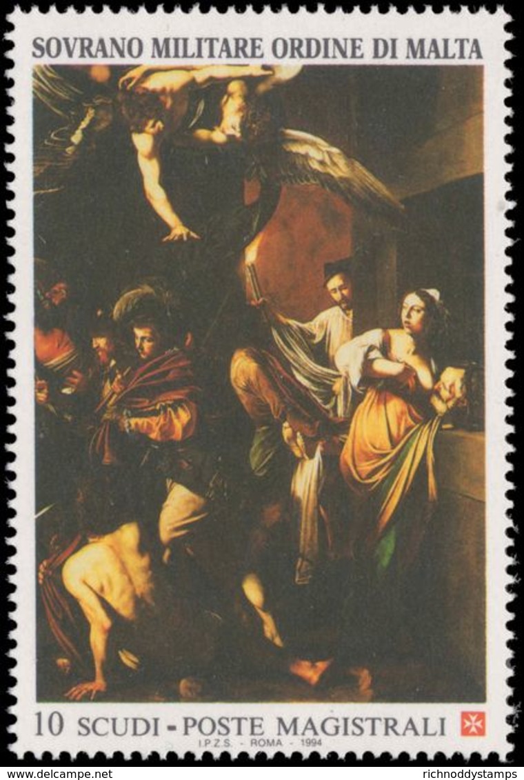 Sovereign Military Order Of Malta 1994 Masters Of Painting Caravaggio Unmounted Mint. - Malte (Ordre De)