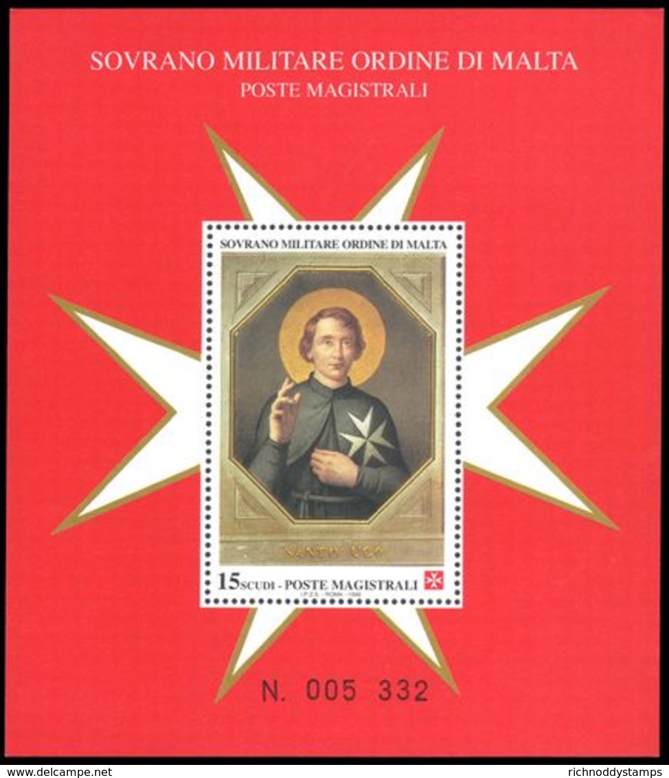 Sovereign Order Of Malta 1999 St Hugo Souvenir Sheet Unmounted Mint. - Malte (Ordre De)