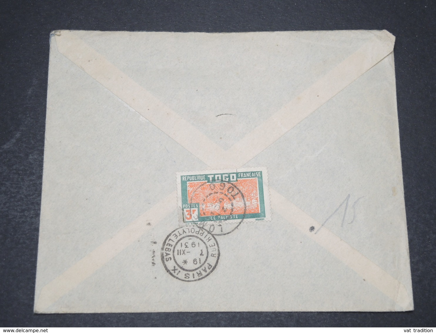 TOGO - Enveloppe Commerciale En Recommandé De Lomé Pour Paris En 1931 , Affranchissement Recto Et Verso - L 16395 - Lettres & Documents