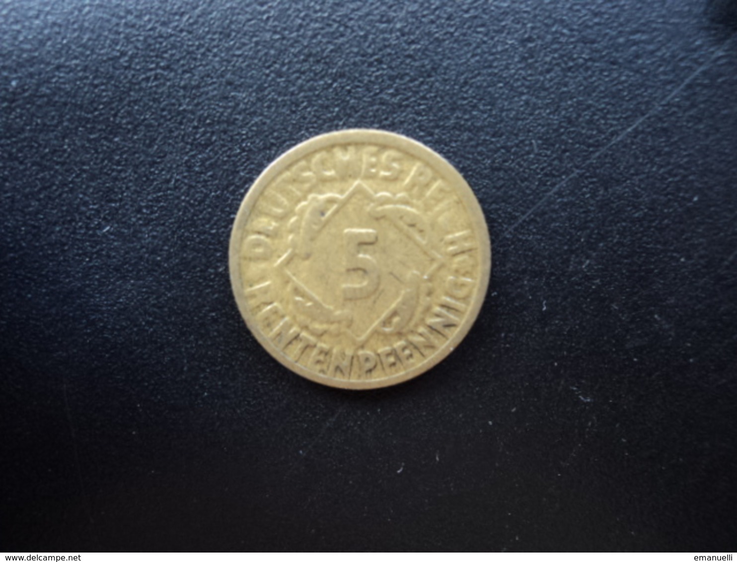 ALLEMAGNE : 5 RENTENPFENNIG  1924 D   KM 32   TTB - 5 Rentenpfennig & 5 Reichspfennig