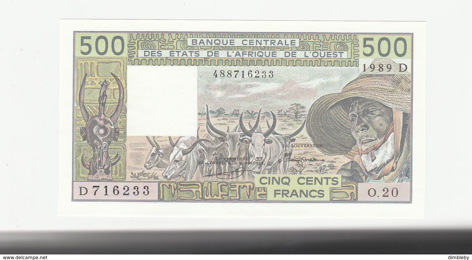500 Francs  - Mali UNZ - Malí