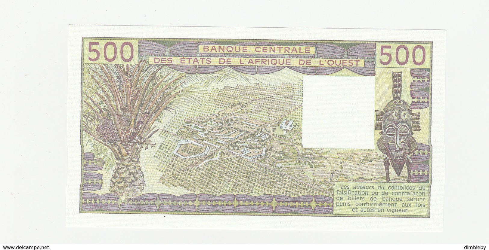 500 Francs  - Mali UNZ - Malí