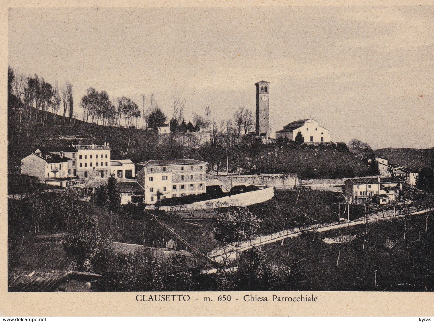 CPSM 10X15 . ITALIE . CLAUSETTO ( 500 Ha) Chiesa Parrocchiale - Pordenone