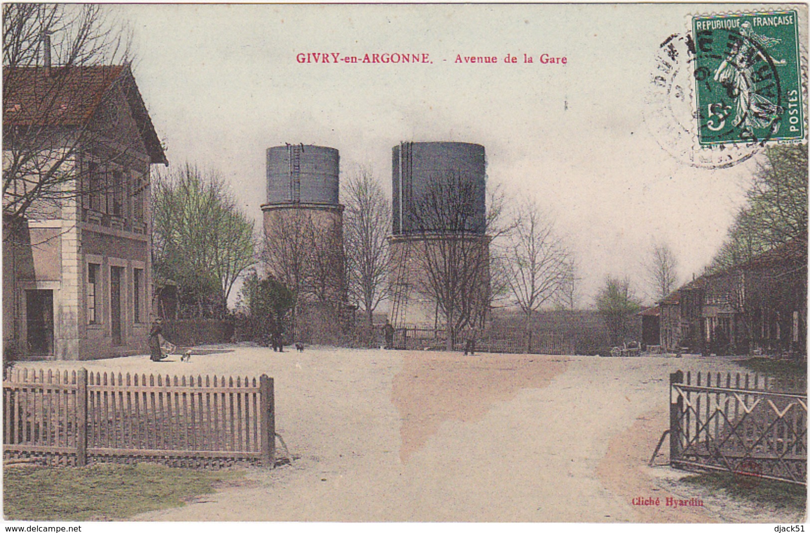 51 - GIVRY-en-ARGONNE - Avenue De La Gare - 1908 / Très Jolie Carte Colorisée - Givry En Argonne