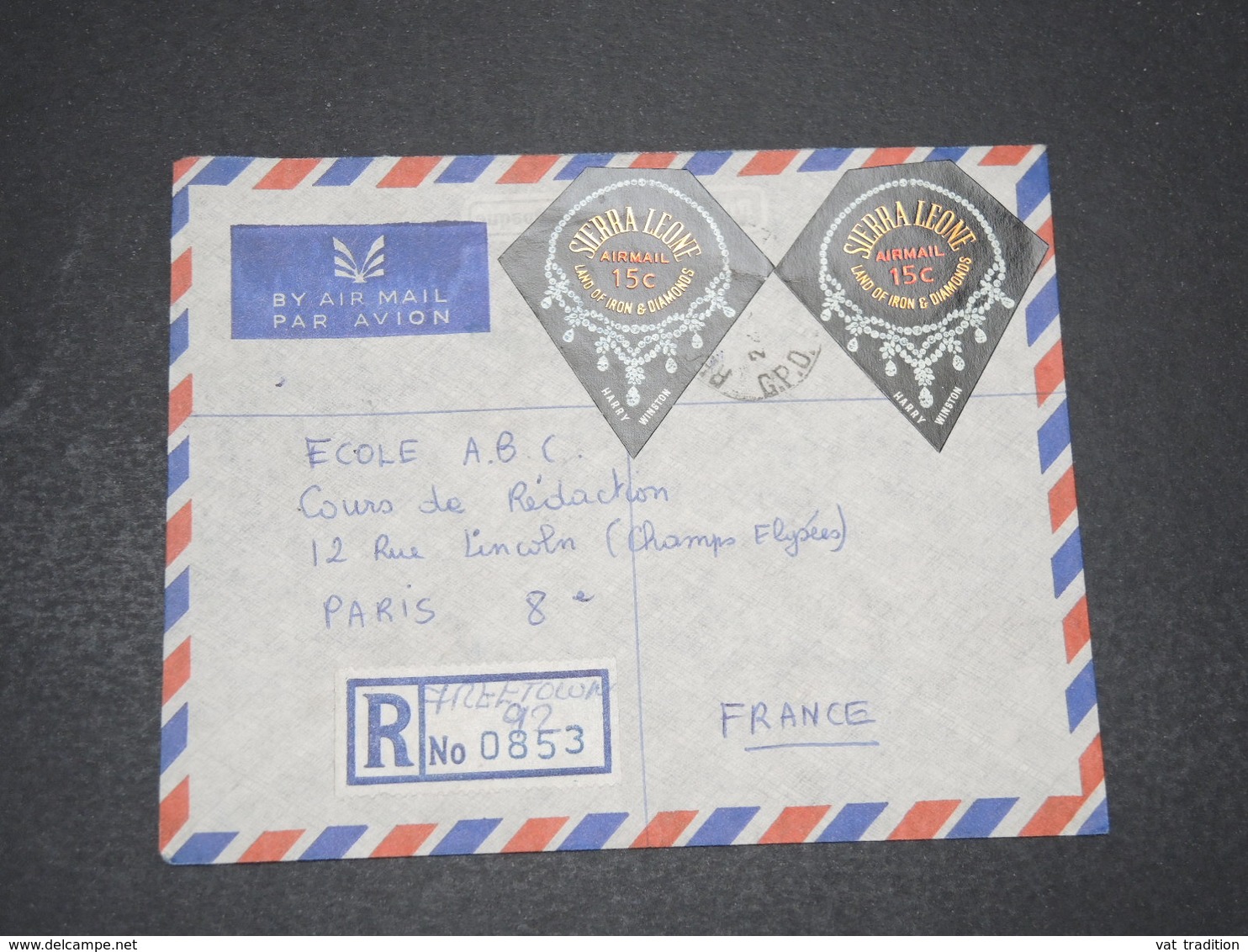 SIERRA LEONE - Enveloppe En Recommandé De Freetown Pour Paris En 1966 , Affranchissement Plaisant - L 16423 - Sierra Leona (1961-...)