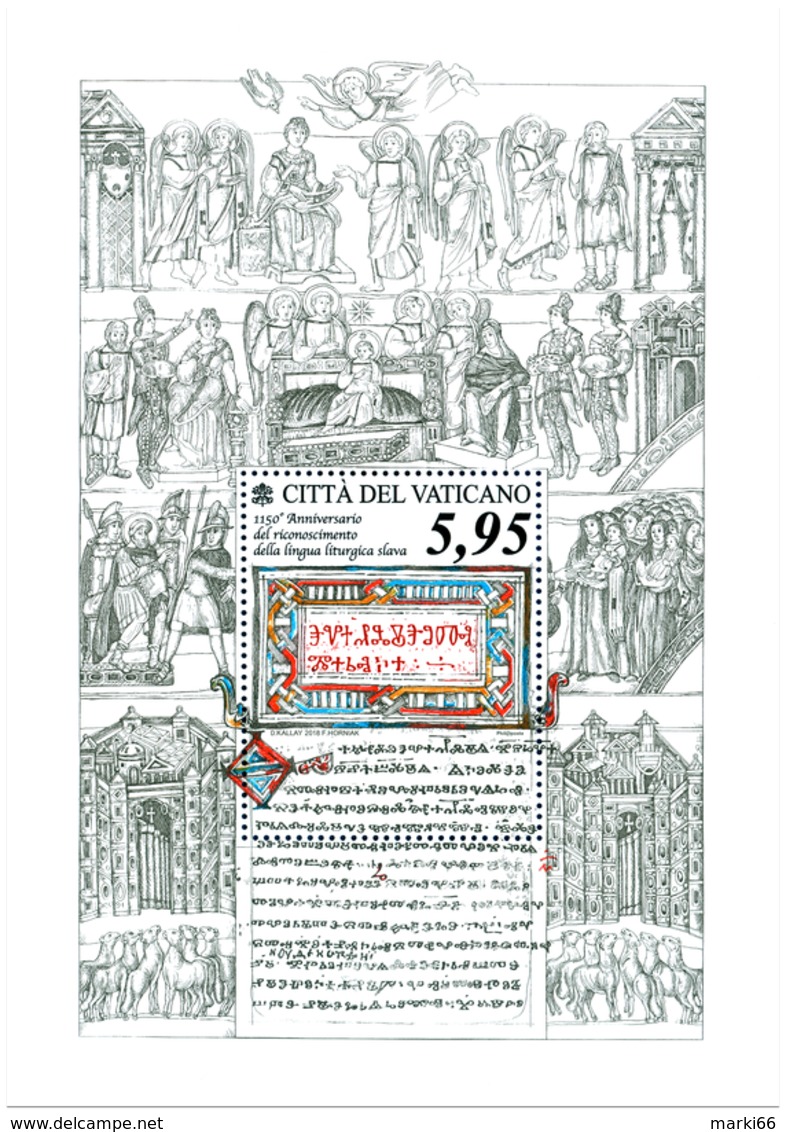 Vatican - 2018 - 1150th Anniversary Of Recognition Of Slavic Liturgical Language - Joint W/ Slovakia - Souvenir Sheet - Nuevos