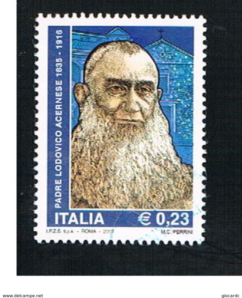 ITALIA REPUBBLICA  -   2007  PADRE ACERNESE -   USATO  ° - RIF. 30172 - 2001-10: Gebraucht