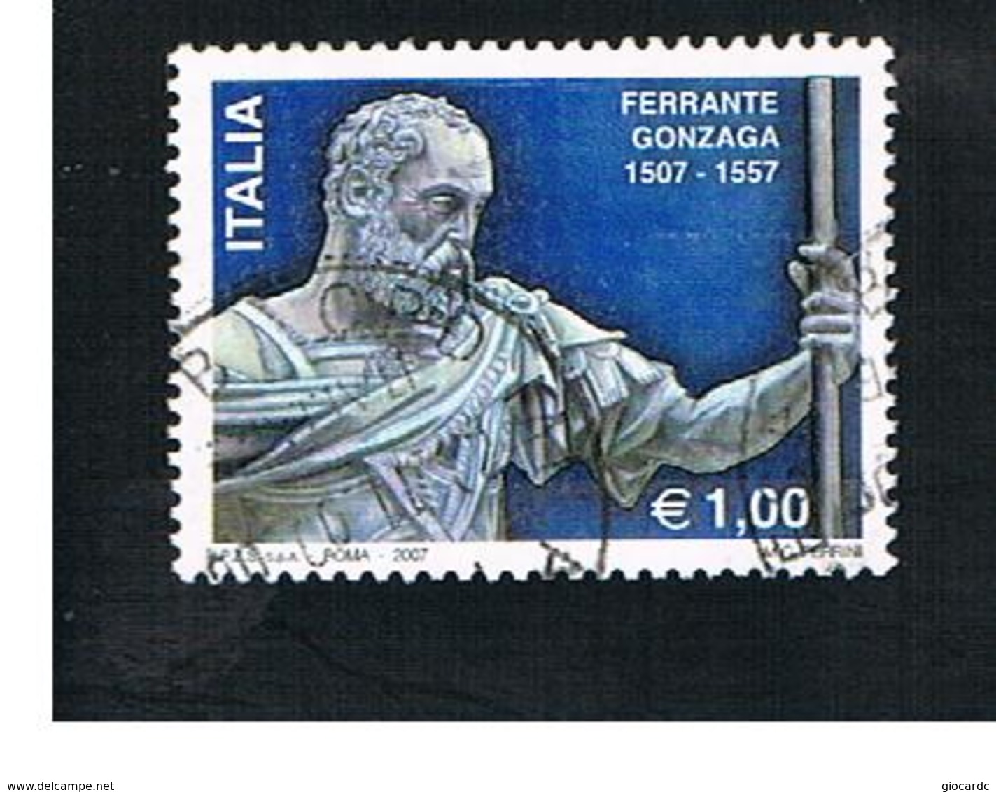 ITALIA REPUBBLICA  -   2007  FERRANTE GONZAGA -   USATO  ° - 2001-10: Usados