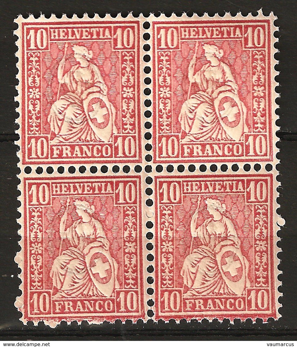 Zu 38 / Mi 30 / YT 43 Bloc De 4 **/MNH SBK 80,- Voir Description + 2 Scans - Neufs