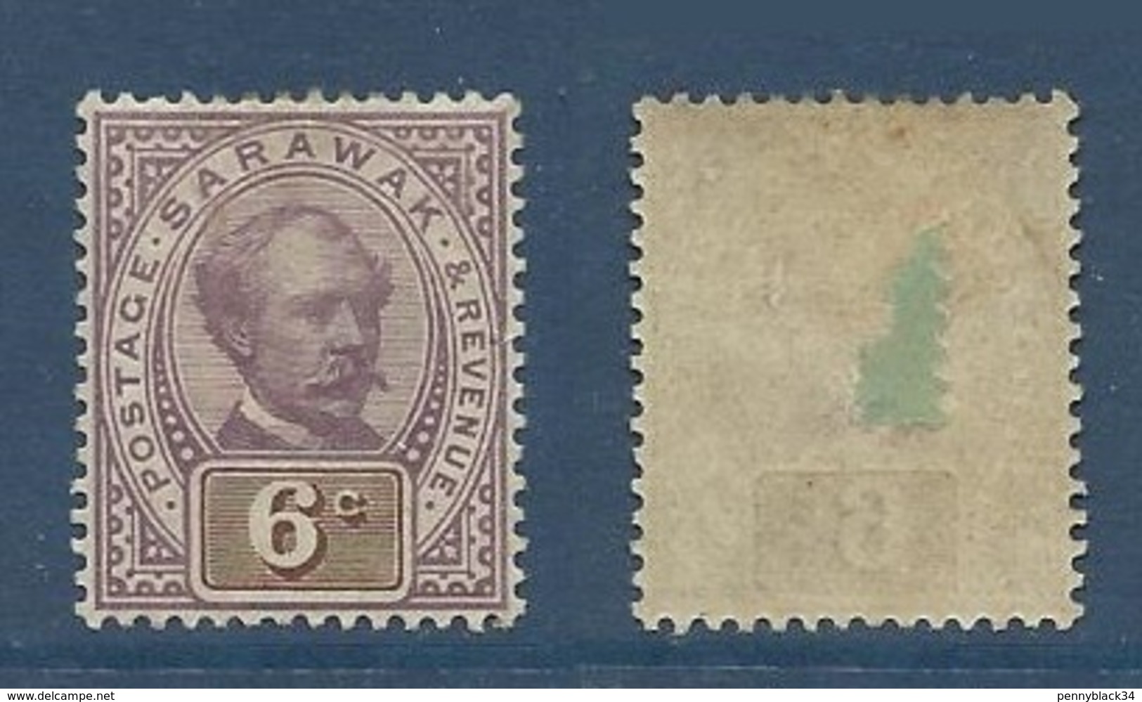 Sarawak 1889 Yvert 14 * Sir Charles Johnson Brooke (6 C.) - Sarawak (...-1963)