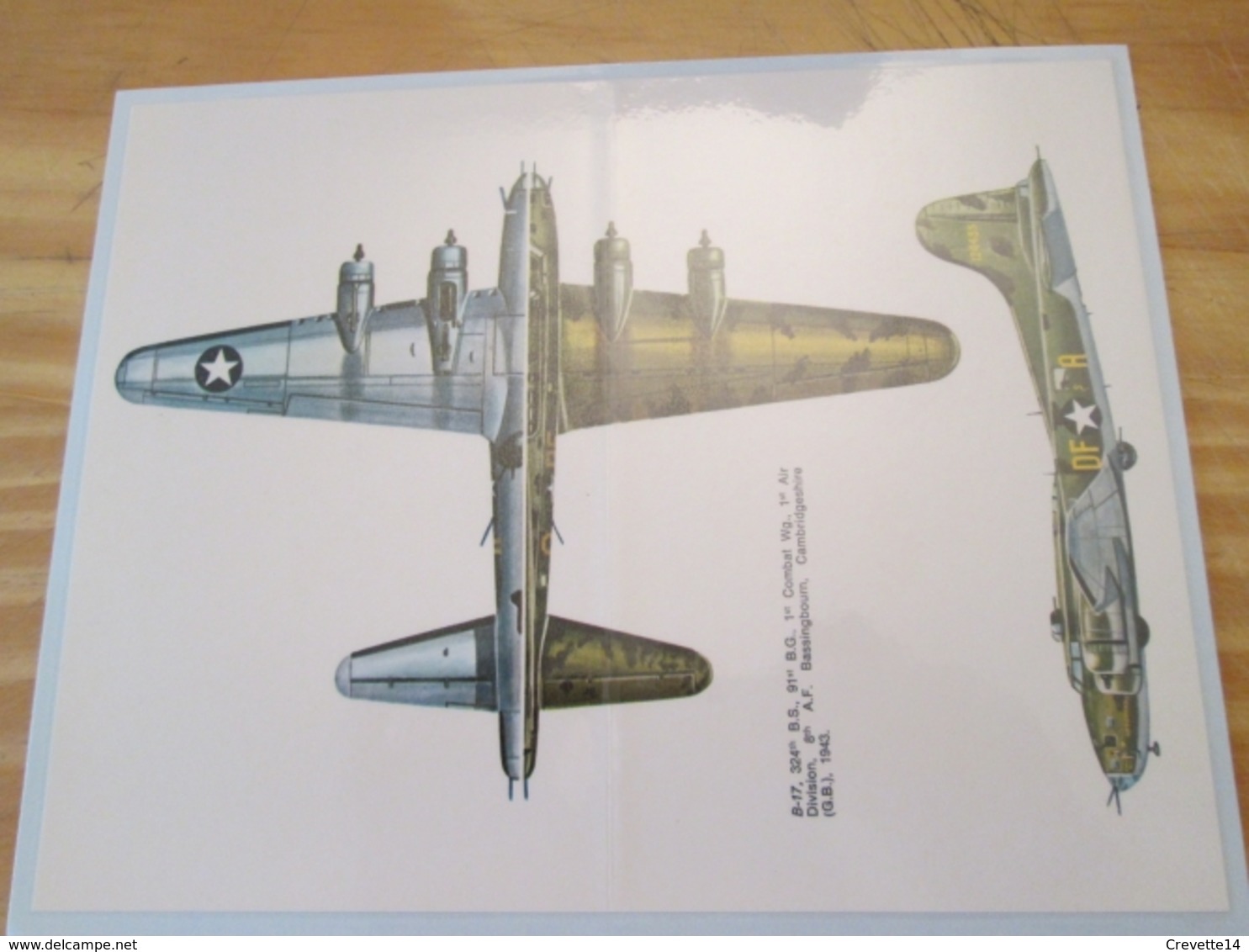 DEC514 Planche Couleur ESCI Années 70/80 :   39/45 US AIR FORCE B-17 FLYING FORTRESS , Accompagnait Des Planches Additio - Aviones
