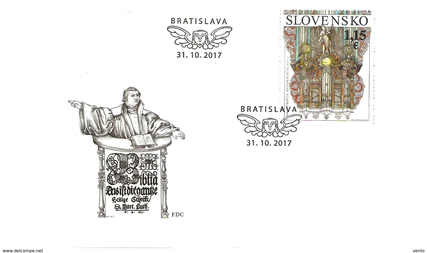 Slovakia 2017 Pofis 646 FDC Ak512,    500th Ann. Of Reformation - Storia Postale