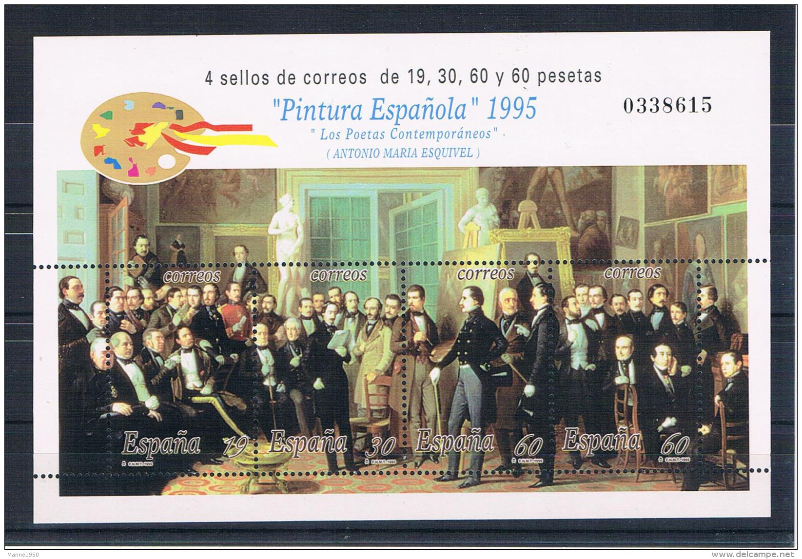 Spanien 1995 Gemälde Block 61 ** - Ungebraucht