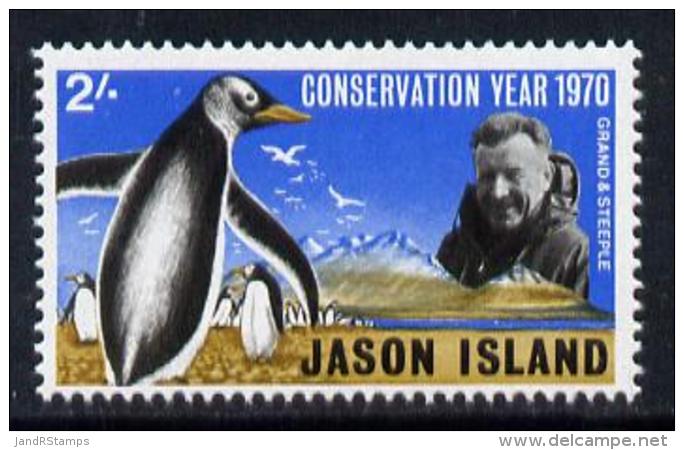 150512 Cinderella - Jason Island (Falkland Islands) 1970 Conservation Year 2s Unmounted Mint - Penguins