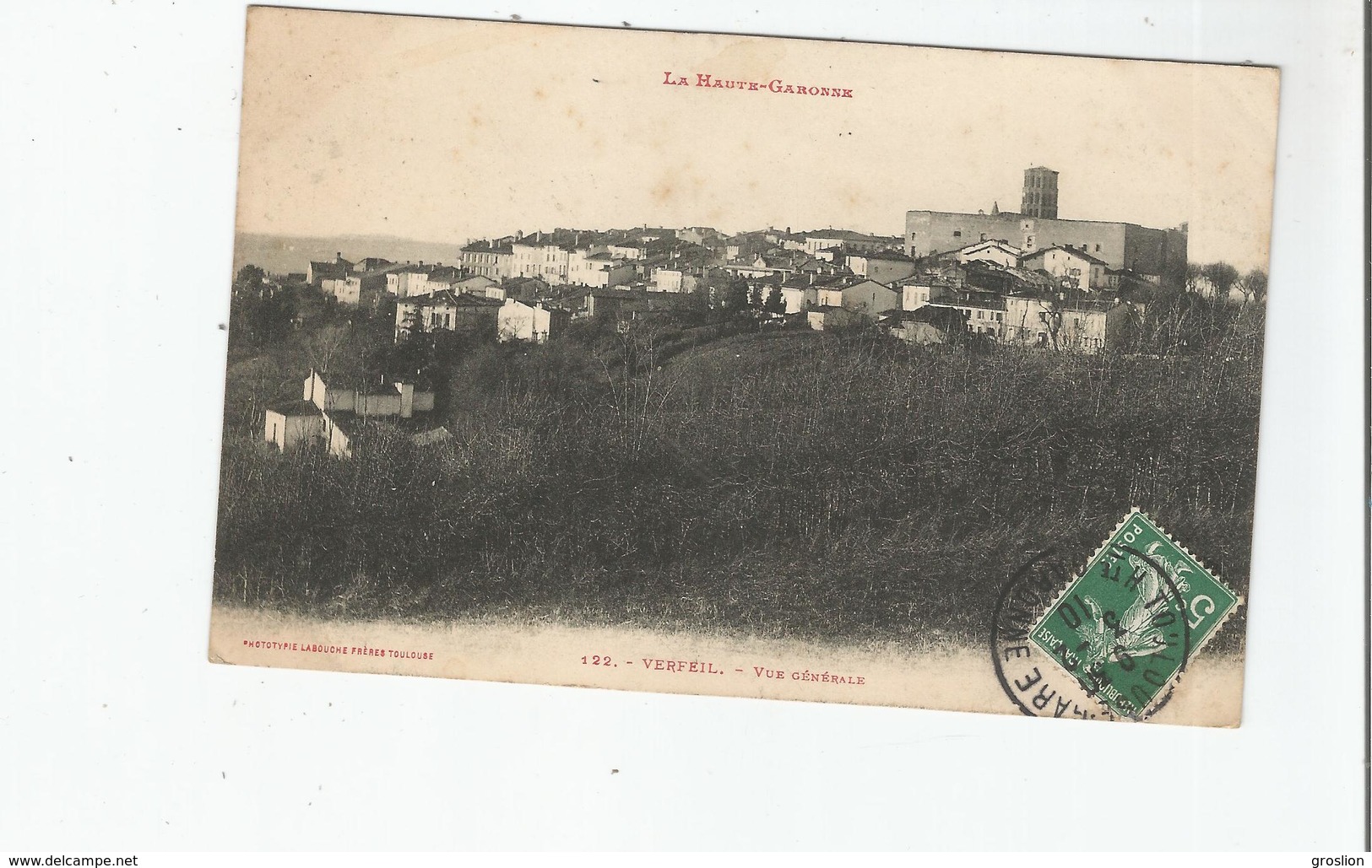 VERFEIL 122 LA HAUTE GARONNE VUE GENERALE PANORAMIQUE AVEC EGLISE 1910 - Verfeil