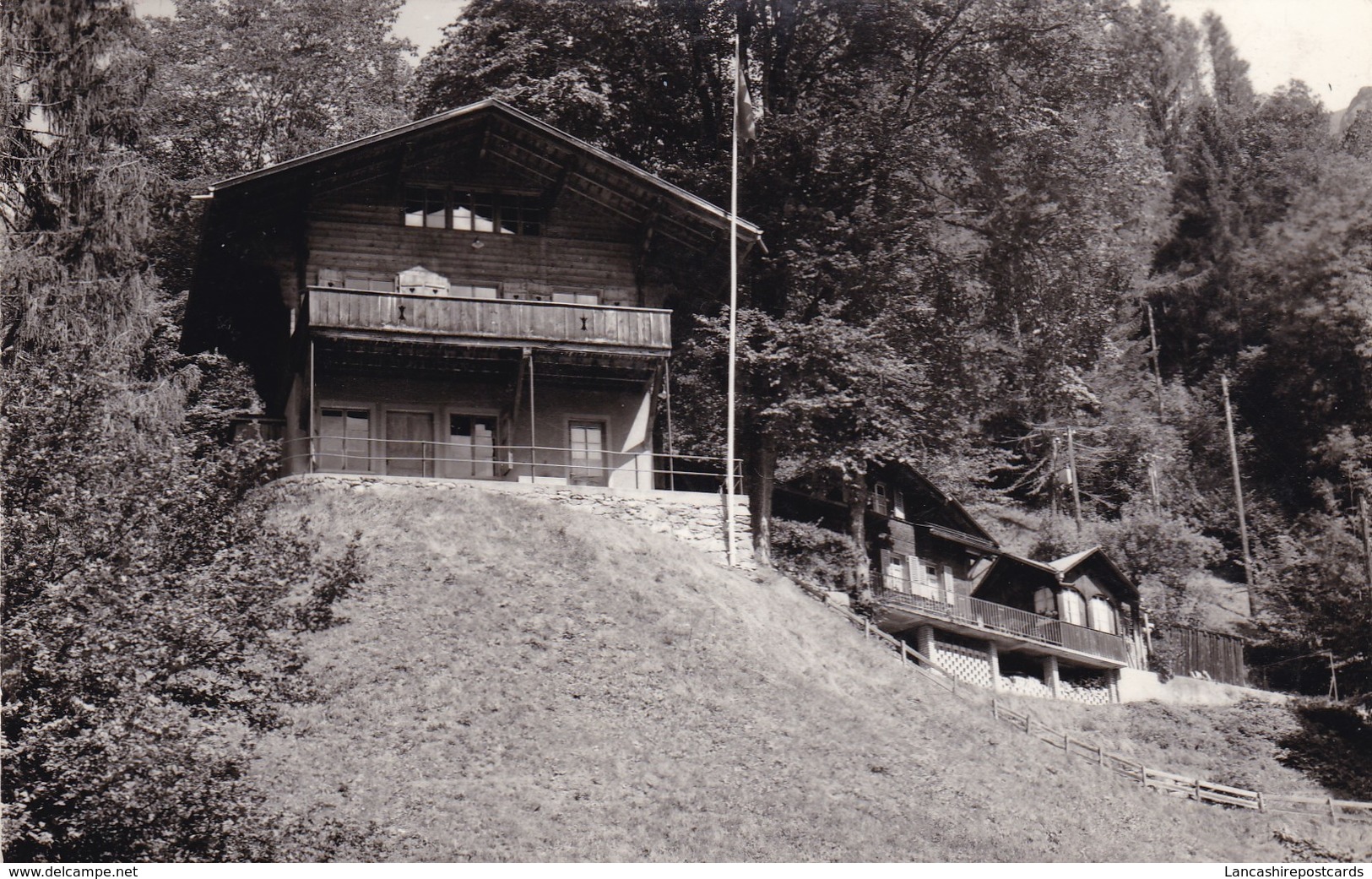 Postcard Wengen Jugendherberge Zwirgi Real Foto By Baumann PU 1963 My Ref  B12072 - Wengen