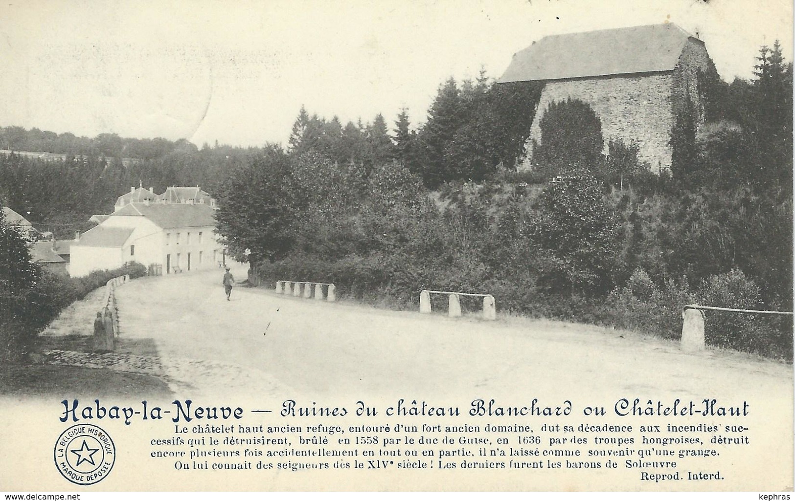 HABAY-LA-NEUVE : Ruines Vdu Chateau Blanchard Ou Chatelet Haut - Cachet De La Poste 1911 - Habay