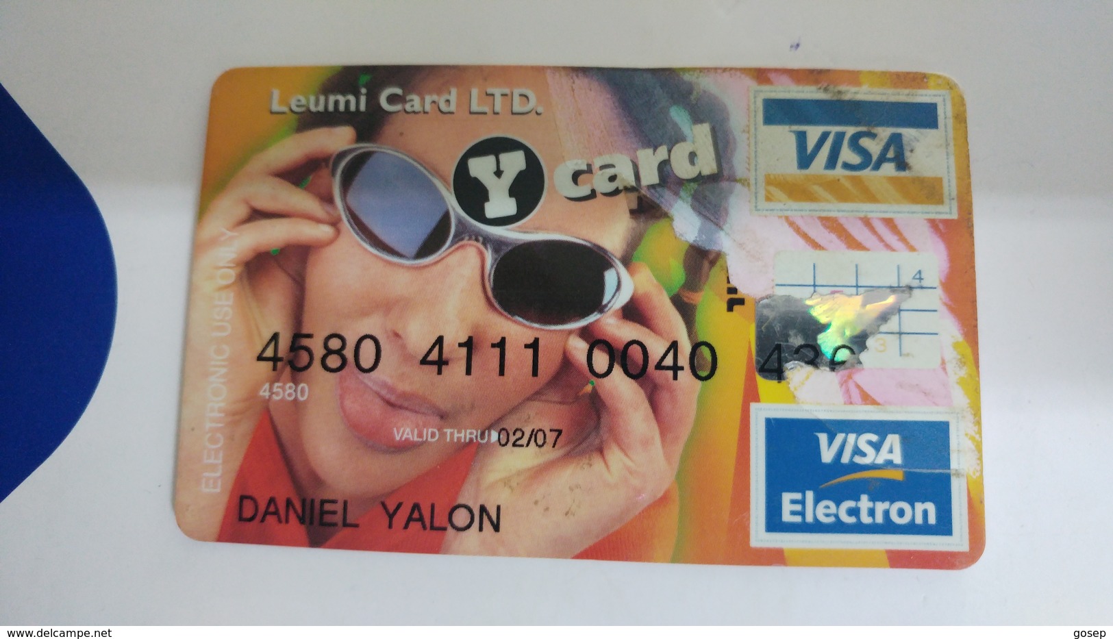 Israel-credit Card-(618)-(0040-436)-(curved Middle Curve)-used Card(lokking Out Side Left-not Good)+1 Card Prepiad Free - Credit Cards (Exp. Date Min. 10 Years)