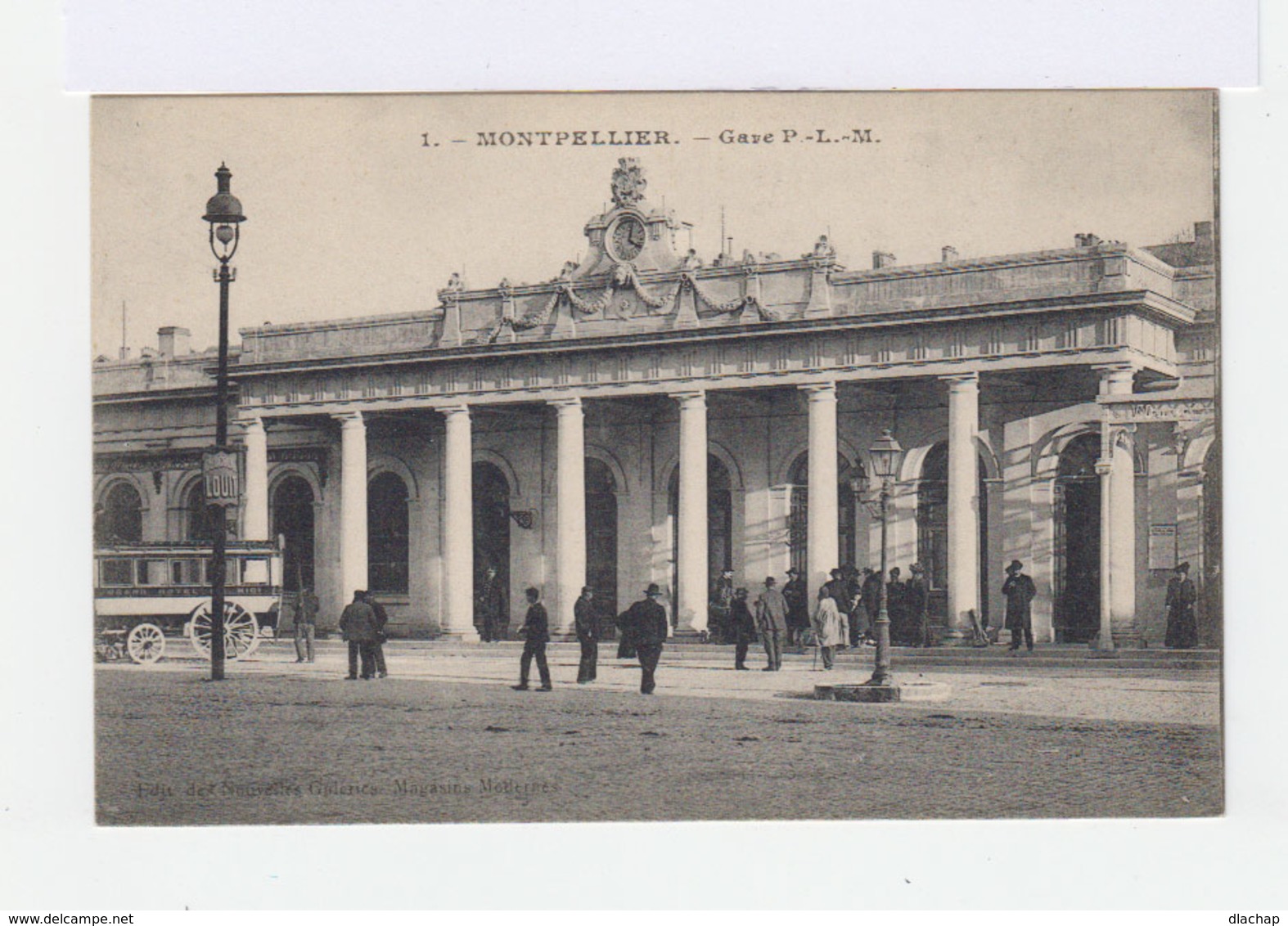 Montpellier. Gare P.L.M. Avec Ancien Omnibus. (2769) - Gares - Sans Trains