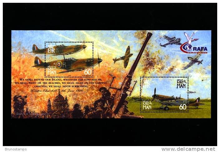 ISLE OF MAN - 2000  BATTLE OF BRITAIN  MS MINT NH - Isola Di Man