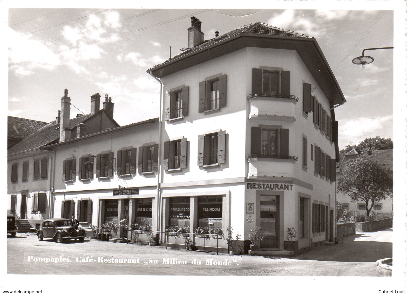 Pompaples. Café Restaurant "au Milieu Du Monde" - Non écrite ( Carte 15 X 10 Cm) - Pompaples