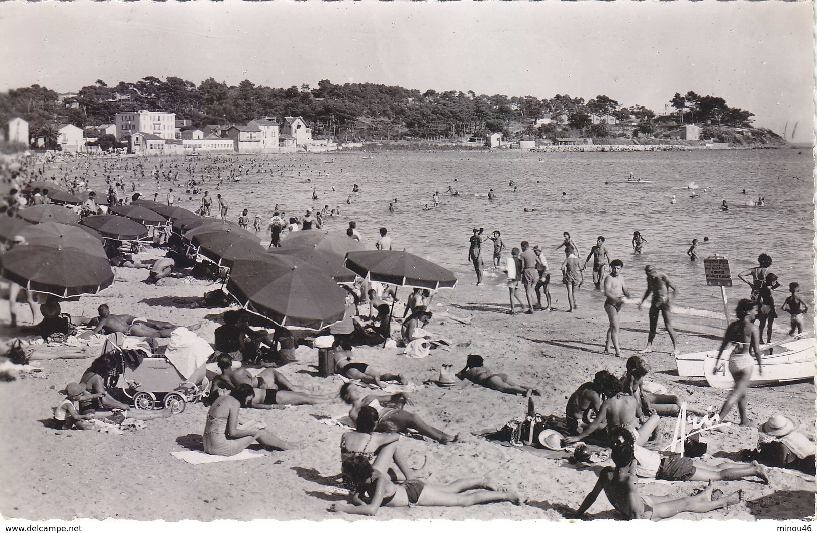 LA SEYNE : CPSM P.FCRANTEE.DE 1954.LES SABLETTES PLAGE ST.ELME.ANIMEE.N°470.T.B.ETAT.PETIT PRIX COMPAREZ!!! - La Seyne-sur-Mer