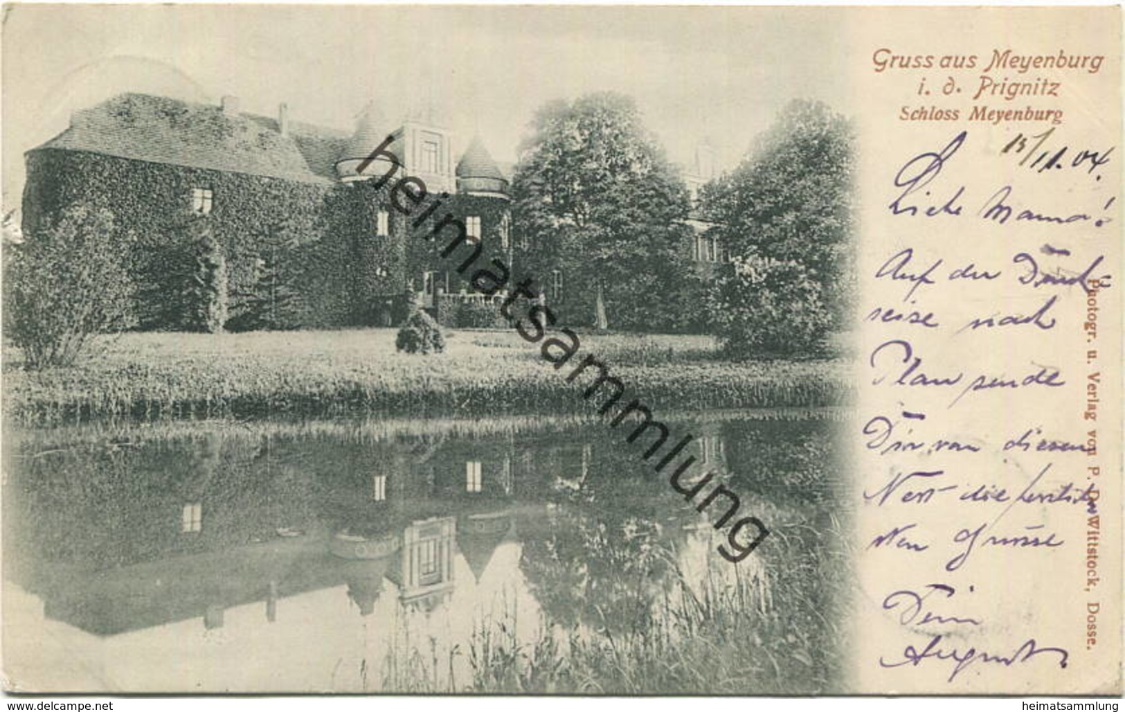 Meyenburg - Schloss Meyenburg - Verlag P. D. Wittstock Dosse Gel. 1904 - Meyenburg
