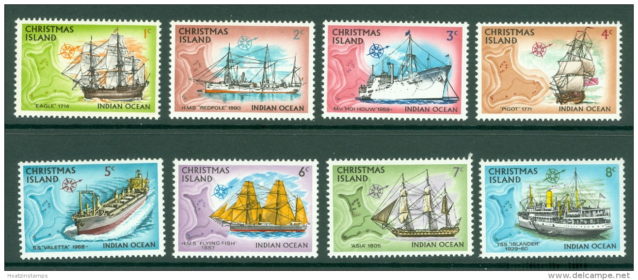 Christmas Is: 1972/73   Ships Set   SG37-52   MH - Christmas Island