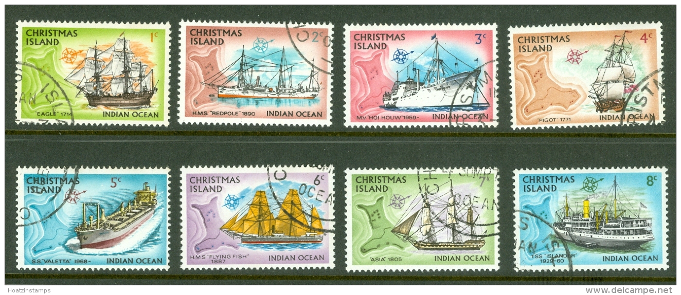 Christmas Is: 1972/73   Ships Set   SG37-52   Used - Christmas Island