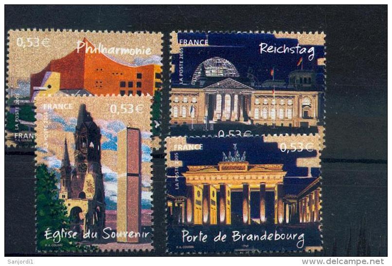 France 3810 3813 2005 Berlin Capitales Du Bloc 88  Neuf ** TB MNH Faciale 2.12 - Unused Stamps