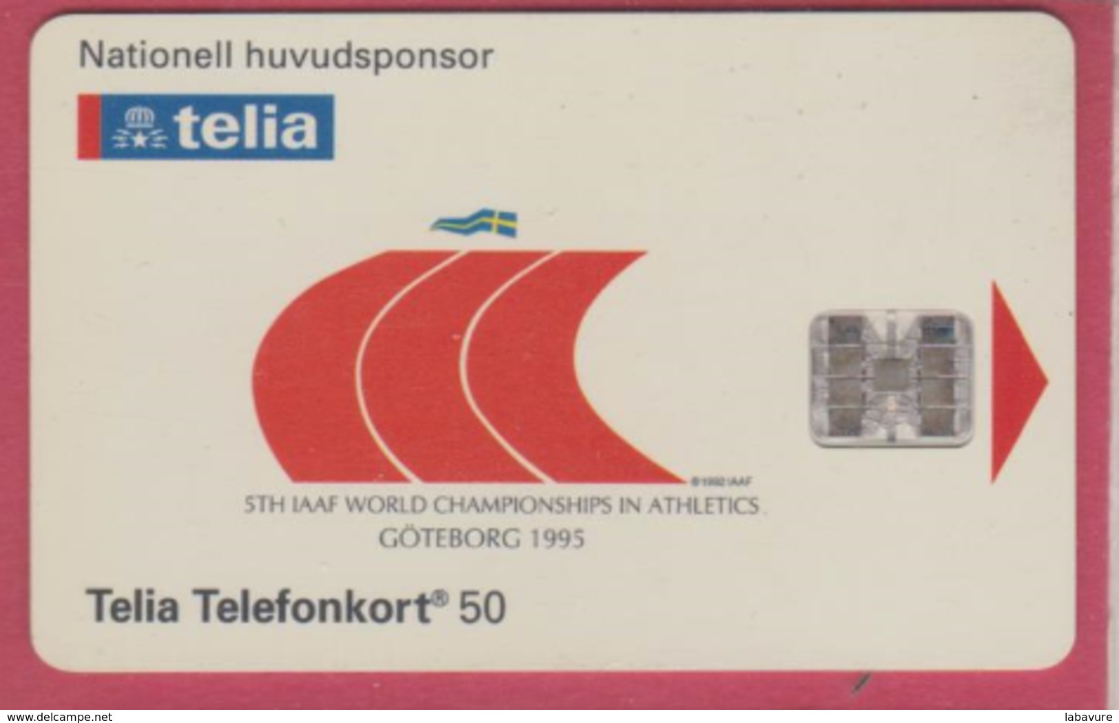 SUEDE--Telefonkort 50 --Huvudsponsor--Championschips In Atthletics Goteborg 1995 - Suède