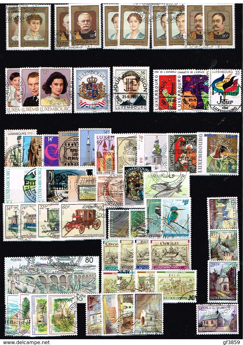 LUXEMBOURG - Petite Collection De Timbres Modernes Avec Oblitérations 1er Jour(FDC) - Collections