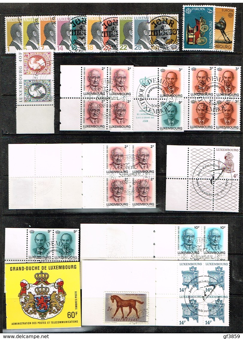 LUXEMBOURG - Petite Collection De Timbres Modernes Avec Oblitérations 1er Jour(FDC) - Collections