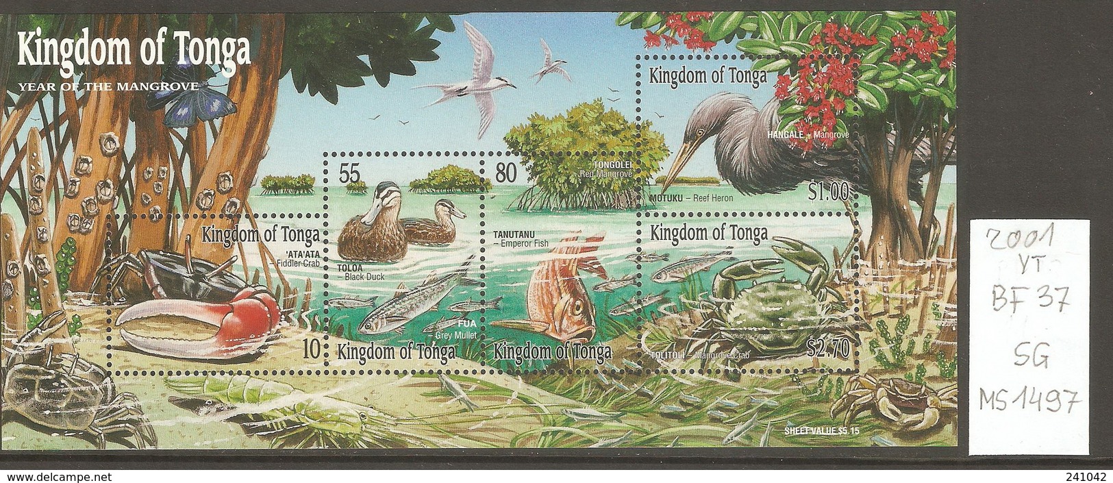 Tonga, Année 2001, Faune Marine - Tonga (1970-...)