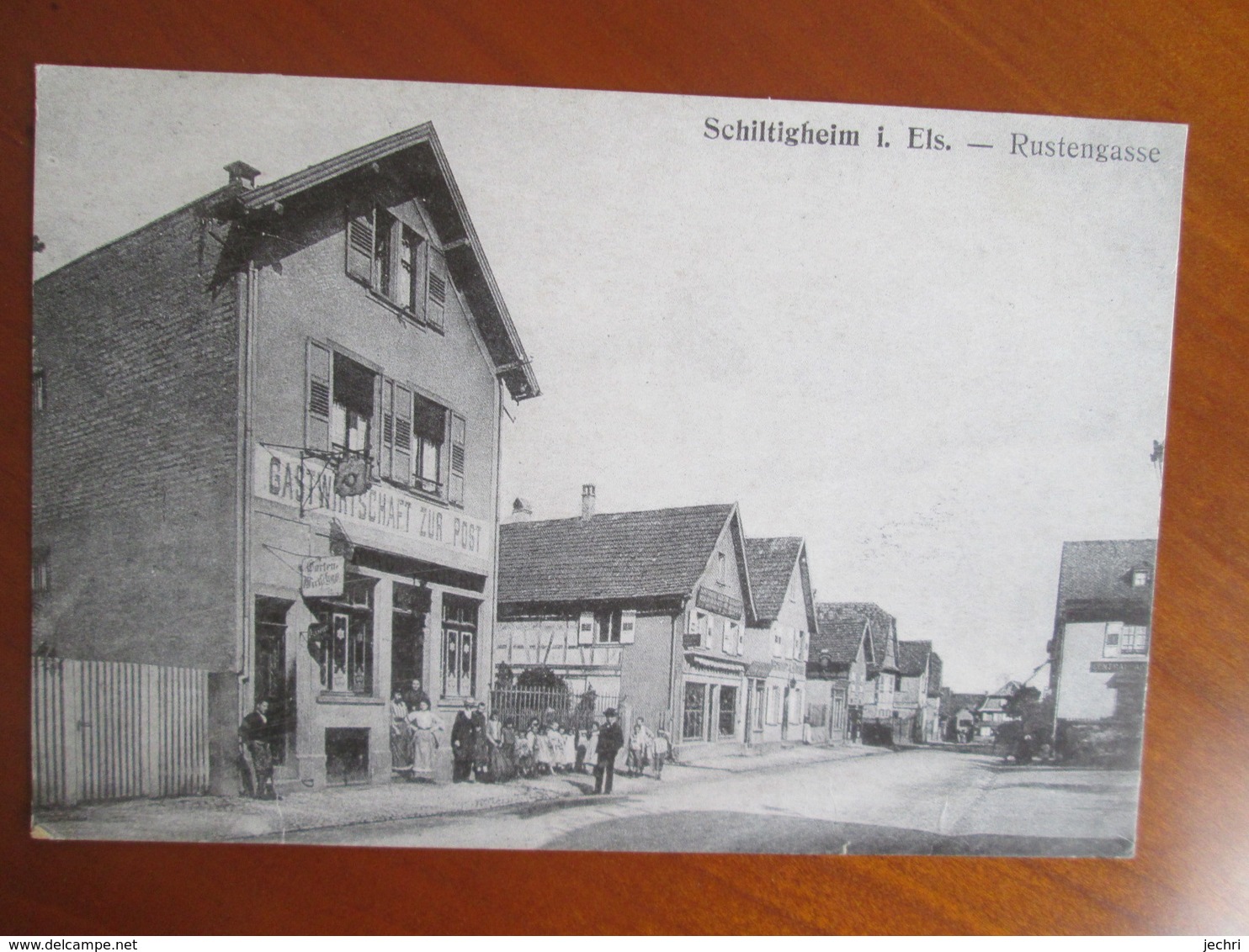 Schiltigheim Rustengesse , Restaurant A La Poste, Carton Publicitaire - Schiltigheim