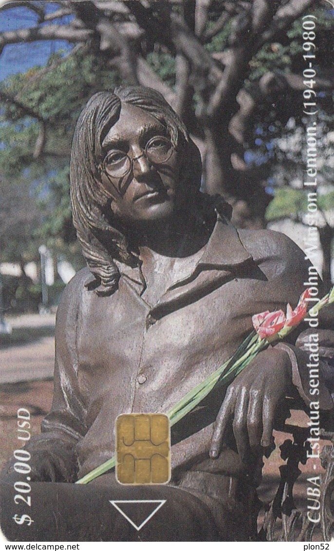 11954 - SCHEDA TELEFONICA - CUBA - ESTATUA DE JOHN WISTON LENNON - USATA - Cuba