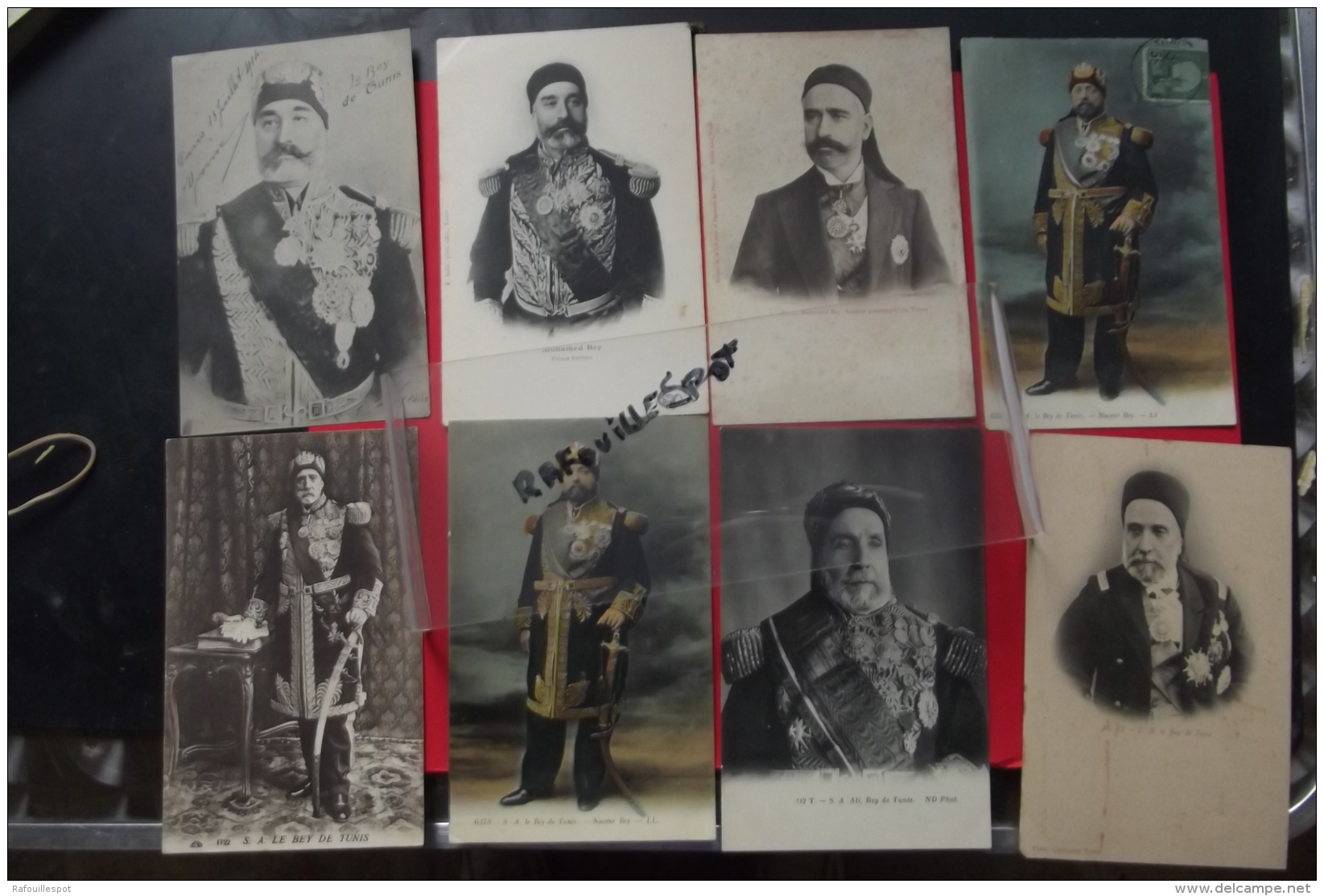 Cp Mohamed Bey Lot 8 Cartes - Hommes Politiques & Militaires