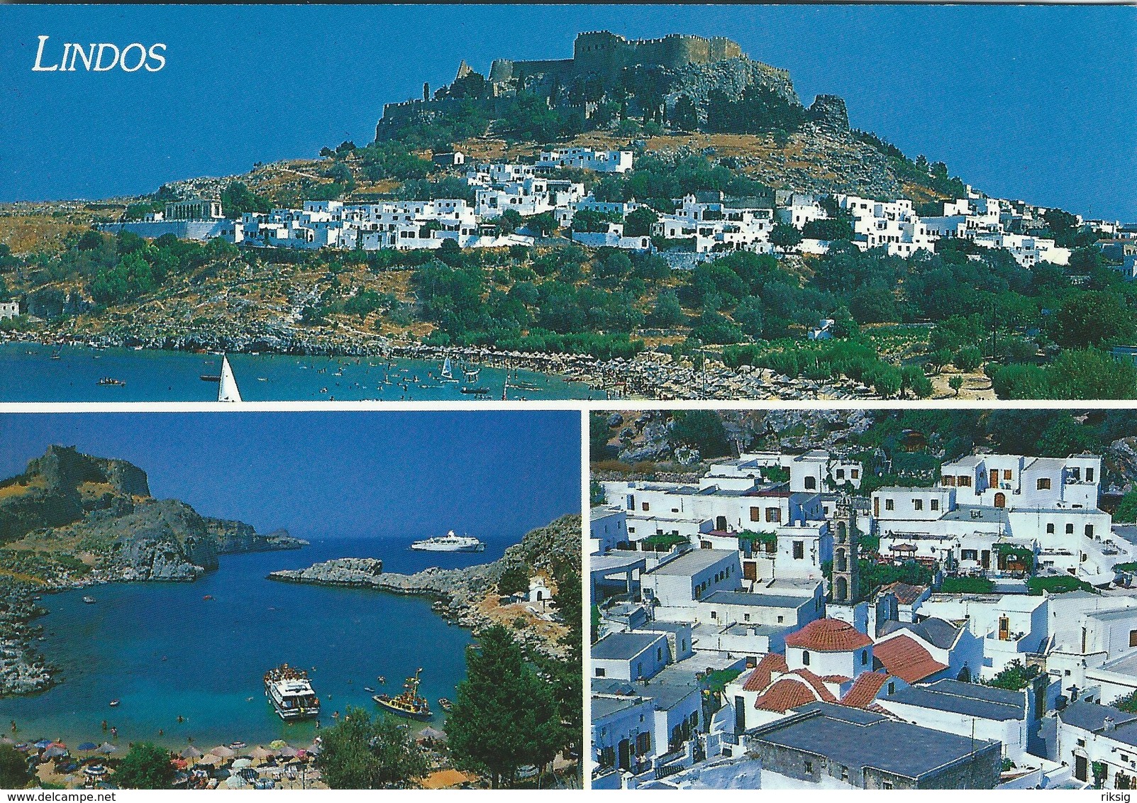 Greece - Lindos 2 Cards.  # 07491 - Greece