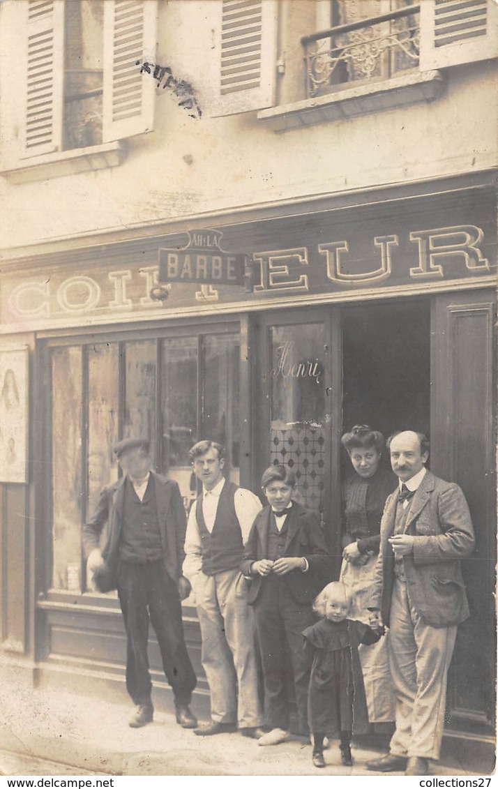 27-BOURGTHEROULDE- CARTE-PHOTO , COIFFEUR ET BARBE A CONTRÔLER - Bourgtheroulde