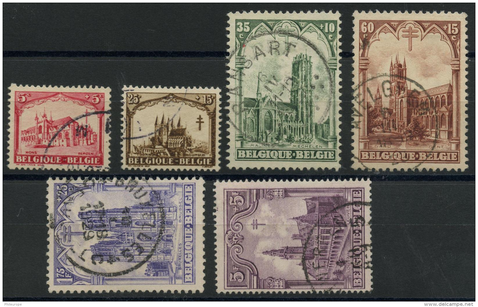 Belgique (1928) N 267 A 272 (o) - 1922-1927 Houyoux